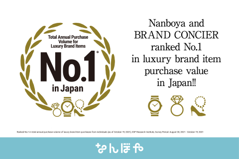Valuence Japan旗下品牌Nanboya和BRAND CONCIER在五大类别中位居日本榜首,包括购买总额、奢侈品和其他商品!在劳力士和其他腕表、珠宝、服装和饰品的购买额方面亦位列日本榜首。(图示:美国商业资讯)