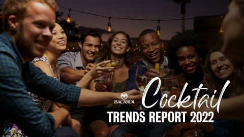 第三份年度《百加得鸡尾酒趋势报告》聚焦定义消费者2022年饮酒方式、品类、场所和原因的宏观趋势。（图示：美国商业资讯）