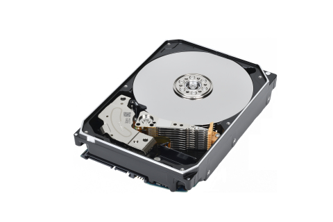 Toshiba: 18TB NAS HDD MN09 Series, a 9-disk helium-sealed conventional magnetic recording (CMR) drive. (Photo: Business Wire)