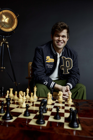 運動用品公司彪馬與挪威西洋棋大師Magnus Carlsen簽署長期協定。 （照片：美國商業資訊）