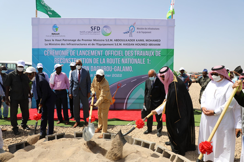 SFD laid a foundation stone to upgrade 60km of the Djibouti-Galafi road (Photo: AETOSWire)