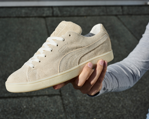 Sports company PUMA is looking for 500 people in Germany to join brand ambassadors such as Cara Delevingne and Raphaël Varane to test the RE:SUEDE sneaker and become a part of the company’s experiment to see whether it can make a biodegradable version of its classic SUEDE. (Photo: Business Wire)