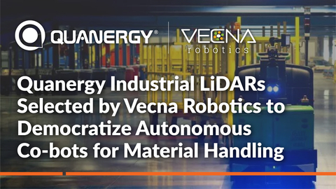 Quanergy Industrial LiDARs Selected by Vecna Robotics to Democratize Autonomous Co-bots for Material Handling (Graphic: Business Wire)