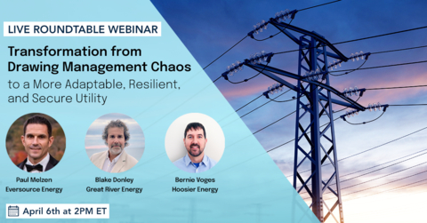 Synergis Software to Host Drawing Management and Collaboration Panel with Leaders from Eversource, Hoosier, and Great River Energy. Engineering and IT experts from three Utilities come together for a live webinar to discuss the costs of drawing management chaos, their solutions, the business impact, and best practices. (Graphic: Business Wire)