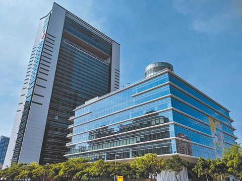 受“006688”激励计划吸引，各企业纷纷在台湾人寿中山大楼设立基地，形成地区级5G开放网络框架场地。（照片：美国商业资讯）