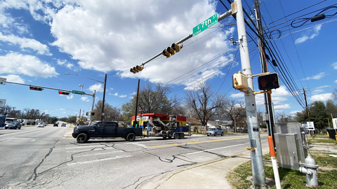 Intersection in Austin, Texas with Velodyne Lidar's Intelligent Infrastructure Solution installed using Velodyne's lidar sensors and Bluecity's AI software. Image credit: Velodyne Lidar