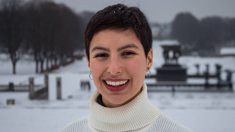 Natalia Sobrino-Saab, winner of Last year´s Ignitor Essay Challenge by Nobel Peace Center in Oslo Photo: Stine Forland