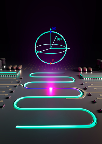 Figure. Artistic impression of a unimon qubit in a quantum processor. Credits: Aleksandr Kakinen. (Graphic: Business Wire)