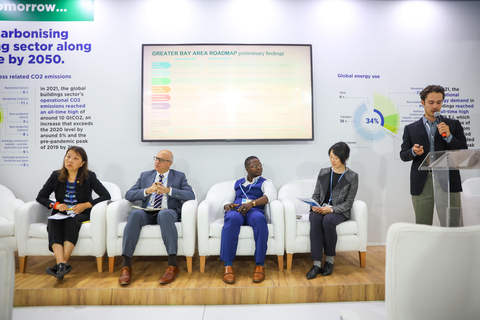 Panel at the Buildings Pavilion during COP27 (Photo: Business Wire)