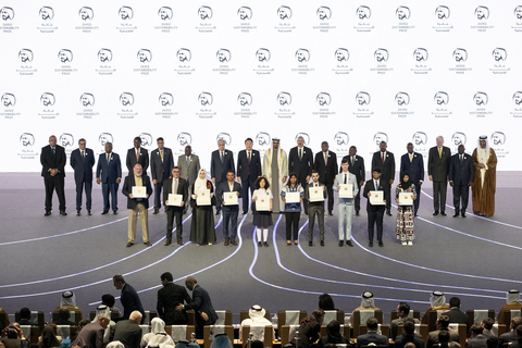 Winners of the 2023 Zayed Sustainability Prize were recognised in Abu Dhabi on January 16, 2023 (Photo: AETOSWire) 