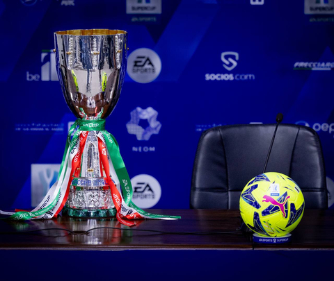 沙烏地阿拉伯明日將舉辦義大利超級杯賽事：國際米蘭與AC米蘭之戰（照片：AETOSWire） 