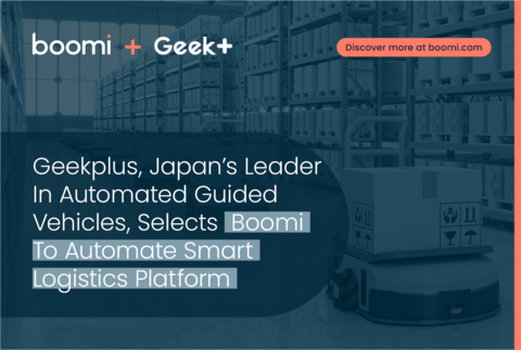 日本自动导引车领域的领导者Geekplus选择Boomi来实现智能物流系统的自动化（图示：美国商业资讯）