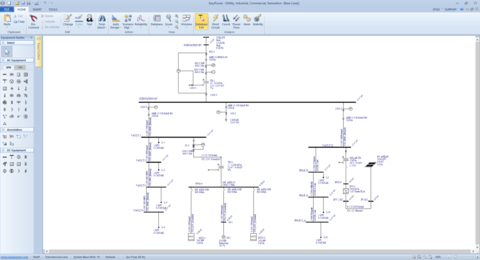 EasyPower’s intuitive interface empowers users to digitize their electrical systems, and enables design, analysis, and optimization of complex electrical power distribution systems. Image courtesy of Bentley Systems.