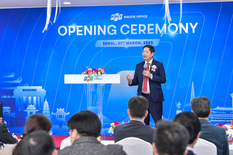 FPT董事长Truong Gia Binh在开业仪式上讲话（照片：美国商业资讯）
