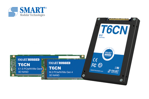 SMART Modular世迈科技 RUGGED T6CN PCIe NVMe SSD 固态硬盘产品系列具高性能及价格竞争力，适用于军事、工业和电信应用。 (照片：美国商业资讯) 