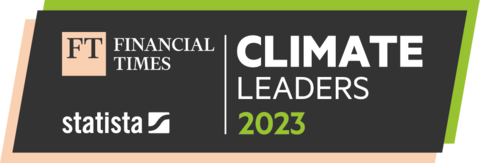 2023年度《金融时报》-Statista气候领袖标识（图示：美国商业资讯） 
