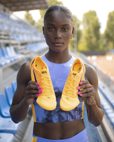 Sports company PUMA has signed St. Lucian track star Julien Alfred, who will begin wearing the companies products this week at the Diamond League in Monaco. (Photo: Business W