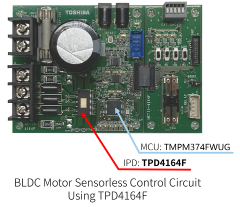 Toshiba：使用新產品的BLDC電機無感測器控制電路參考設計。(圖片：美國商業資訊) 