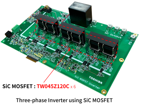 Toshiba：使用SiC MOSFET的三相逆變器的參考設計。（照片：美國商業資訊） 