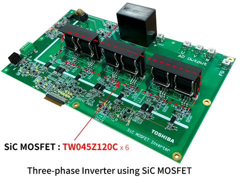 Toshiba：使用SiC MOSFET的三相逆变器的参考设计。（照片：美国商业资讯） 