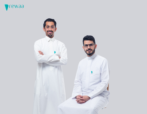 Rewaa创始人Mohammed Alqasir（左）和Abdullah Aljadhai（右）（照片：AETOSWire） 