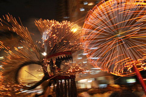 Tai Hang Fire Dragon is created by hand using pearl straw, rattan and hemp rope. (Photo: Hong Kong Tourism Board)
