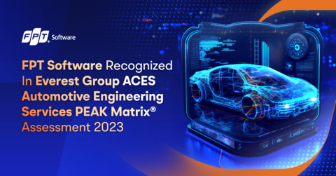 FPT Software在Everest Group的2023年自主、互聯、電動和共用(ACES)汽車工程服務PEAK Matrix®評估中獲得表揚。（照片：美國商業資訊） 