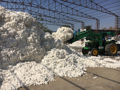 有機棉生產背景的一部分(照片：美國商業資訊) 