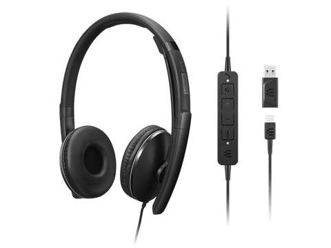 Lenovo Wired VOIP Headset和Lenovo Wired ANC Headset Gen 2 （照片：美国商业资讯） 