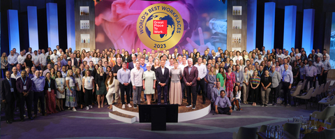 Bacardi庆祝荣膺2023年World's Best Workplaces大奖（排名第18位）。（照片：美国商业资讯） 