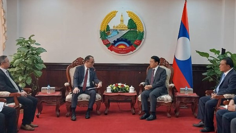 APO Secretary-General Dr. Indra Pradana Singawinata (L) with Deputy Prime Minister and Minister of Foreign Affairs, H.E. Saleumxay Kommasith. (Photo: Business Wire)