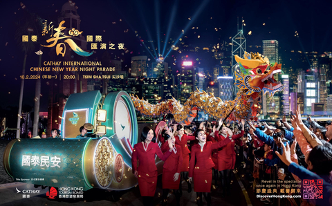 The most eye-catching Chinese New Year celebration in town, the “Cathay International Chinese New Year Night Parade”, is making a grand comeback in Tsim Sha Tsui on the first day of the Year of Dragon (10 February). (Credit: Hong Kong Tourism Board)