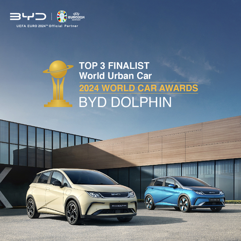 BYD DOLPHIN shortlisted in the Top 3 for 
