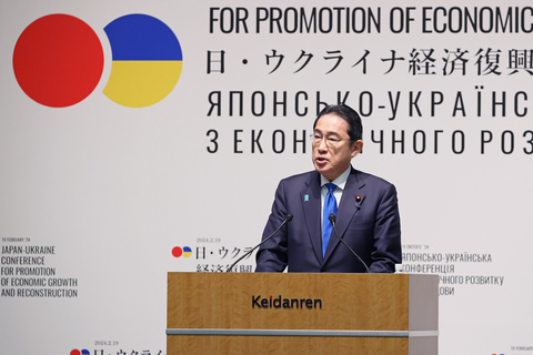 岸田文雄首相强调了日本如何为乌克兰的战后重建做出贡献。(照片:内阁官房内阁广报室)
