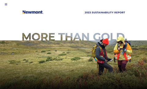 Newmont的2023年永續發展報告（圖片：美國商業資訊）