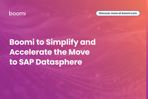 Boomi将简化并加速向SAP Datasphere的迁移（图示：美国商业资讯） 