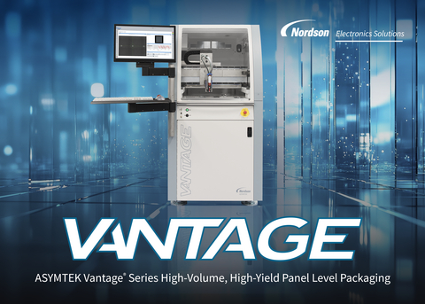 Nordson’s industry-leading ASYMTEK Vantage® Series fluid dispensing system equipped with the ASYMTEK IntelliJet® Jetting system is driving innovations for underfilling during semiconductor advanced packaging. Nordson worked with Powertech Technology, Inc. (PTI) to develop a panel-level packaging (PLP) solution that achieves yields greater than 99% for underfilling during semiconductor manufacturing. PTI is enabling PLP applications that are designed to meet the semiconductor industry’s growing demands to serve AI, high-performance computing (HPC), and chiplet-based architectures. PLP offers a path to managing the complexity of larger die sizes and higher-density designs while maintaining manufacturability and cost efficiency in the transition from 300-mm wafers to panels.
