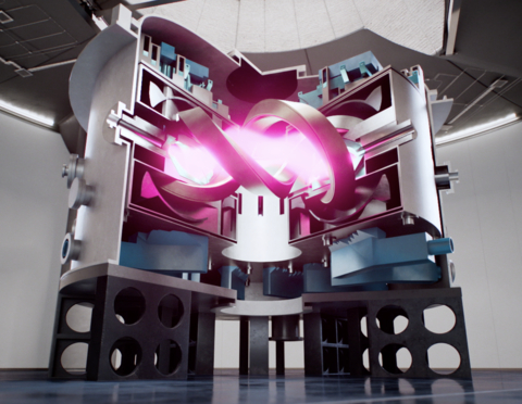 Helix KANATA – 由 Helical Fusion 开发中的全球首座稳态净功率聚变电站(中心截面示意图)