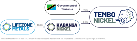 Figure 1: Kabanga Nickel Project ownership structure.