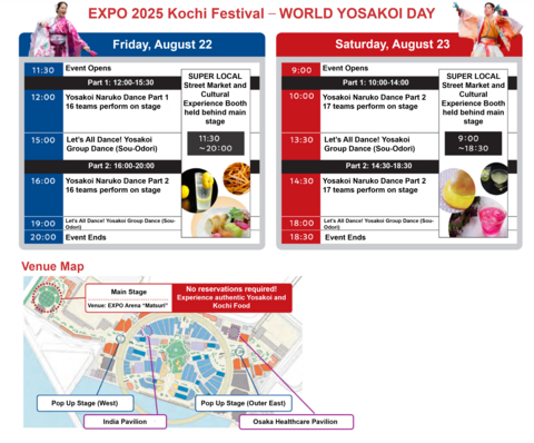 世界YOSAKOI日日程表/场地地图