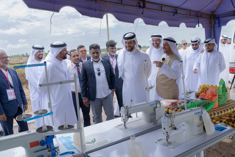Sultan bin Ahmed為斯里蘭卡Al Reeh Al Mursala村舉行開工奠基典禮（照片來源：AETOSWire）