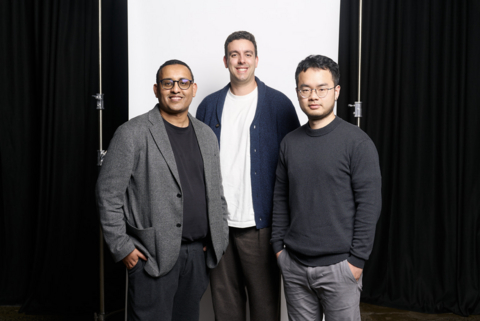 圖(從左至右):Heidi共同創辦人Waleed Mussa(財務長)、Thomas Kelly博士(執行長)和Yu Liu(技術長)。