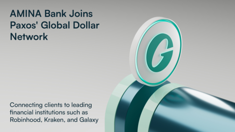 AMINA Bank Joins Paxos' Global Dollar Network