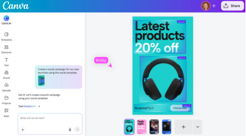 Canva AI 2.0 introduces an endless source of inspiration you can explore, remix, and make your own.

