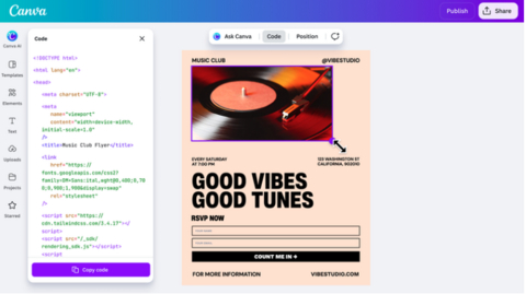 Canva also announced the ability to bring AI-generated artifacts directly into Canva.