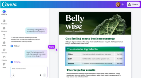 Run research on demand or schedule it in the background, and Canva AI gathers and structures information from across the web.

