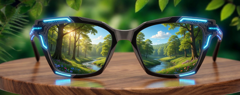 AR Glasses with high definition 200” color screen using 6G (Thz) technology