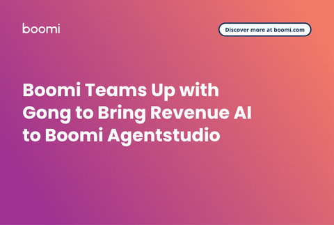 Boomi Teams Up with Gong to Bring Revenue AI to Boomi Agentstudio


