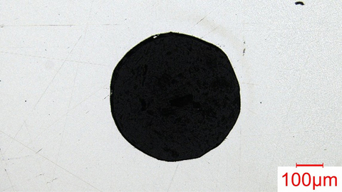 Cross-section of the tube after polishing