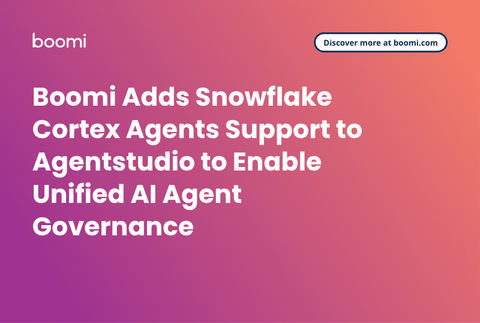 Boomi新增Snowflake Cortex Agents支援Agentstudio，統合人工智慧代理治理